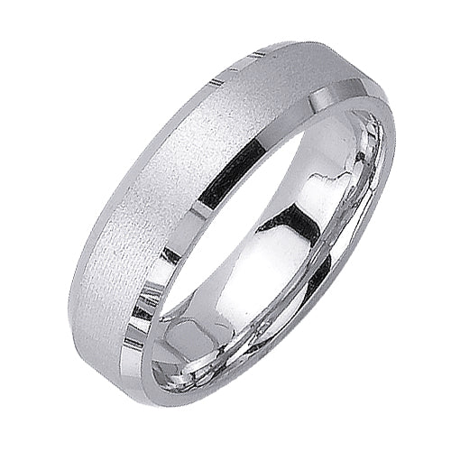 New 18k factory white gold men wedding ring