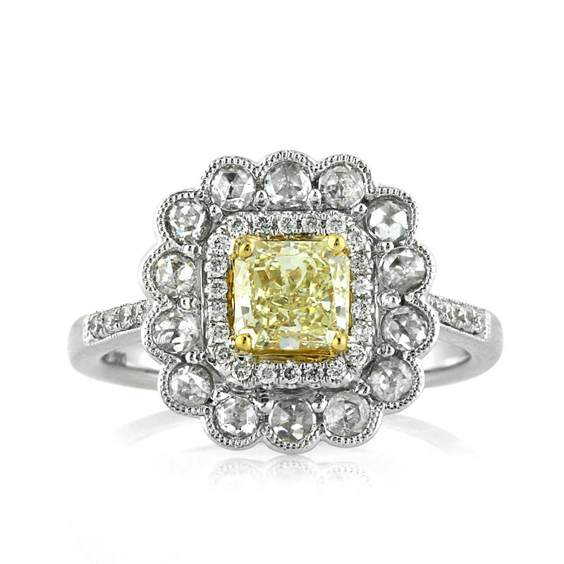 1.32ct Fancy Intense Yellow Radiant Cut Diamond Engagement Ring – Mark  Broumand