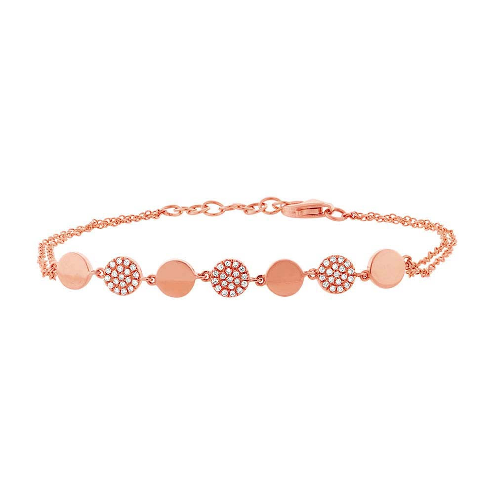 Rose gold clearance disc bracelet