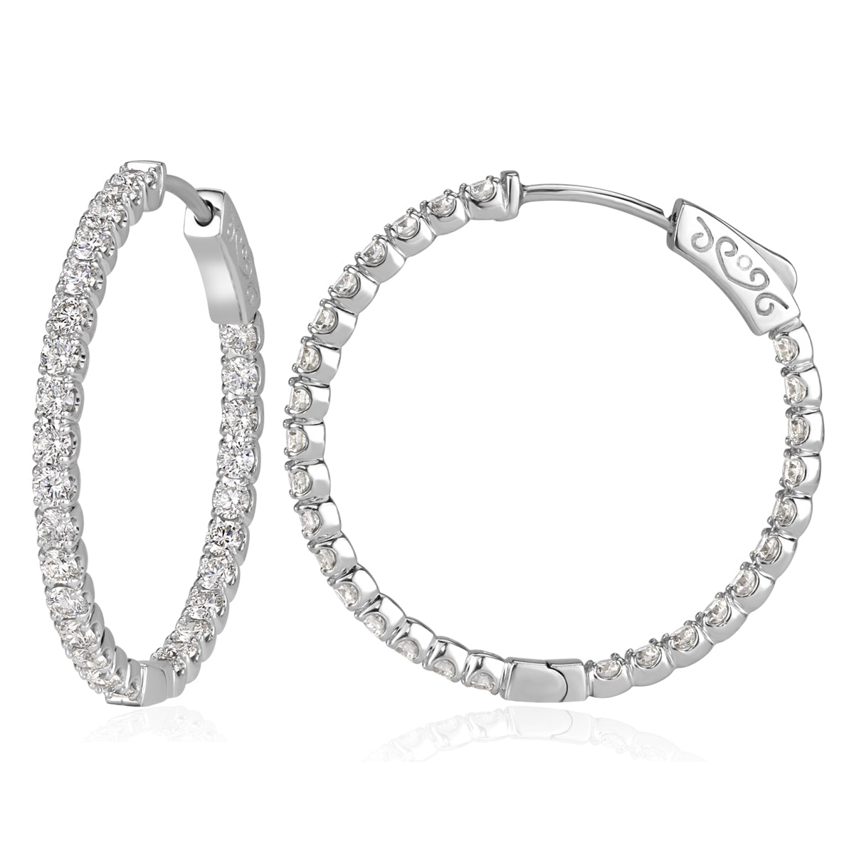 Silver Hoop Earrings, Mark Jewellers