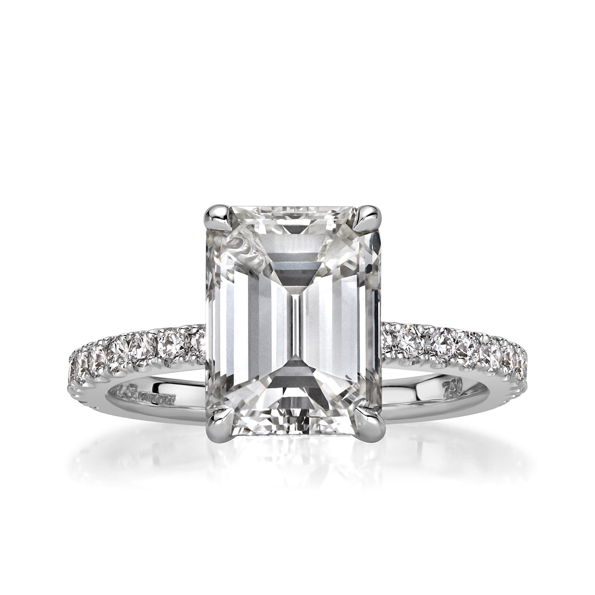 3.48ct Emerald Cut Diamond Engagement Ring – Mark Broumand