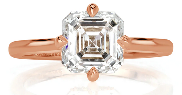 Get Lost in the Luminescence of an Asscher Cut Diamond Ring