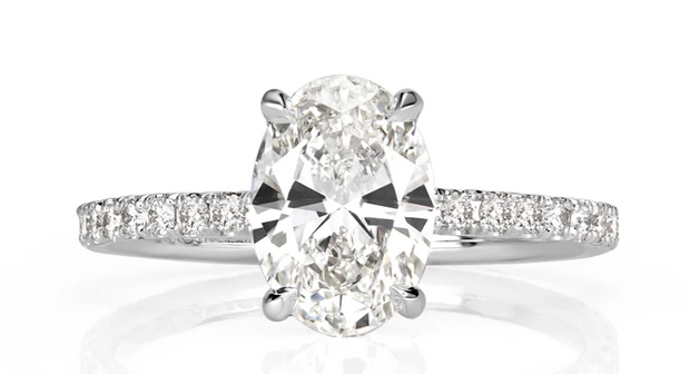 1.57ct Oval Cut Diamond Engagement Ring