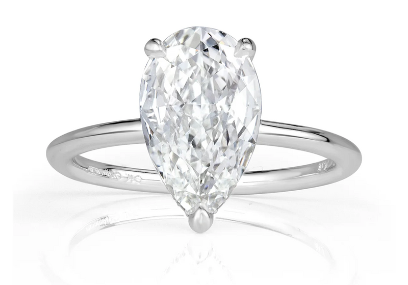 Pear Shaped Diamond Engagement Ring