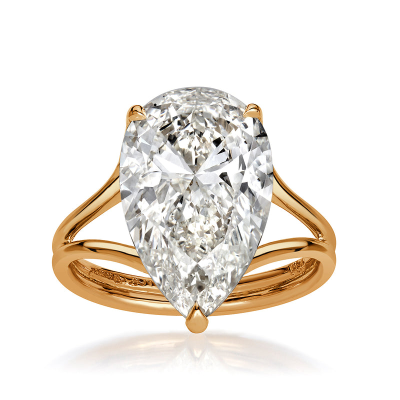 6.17ct Pear Shape Diamond Engagement Ring