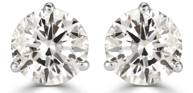 round brilliant cut diamond stud earrings