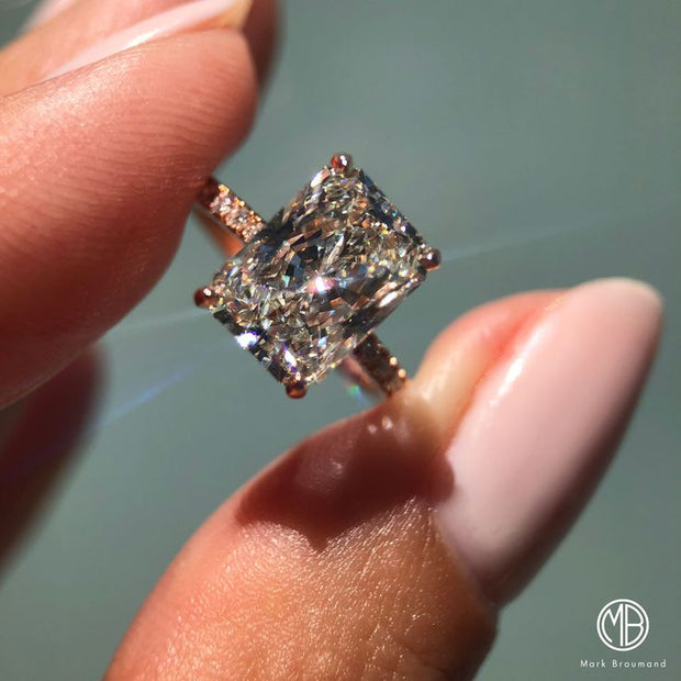 The Prong Setting complements both Cushion Cut and Radiant Cut Diamond Engagement Rings.