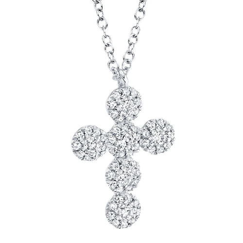 0.25ct Round Cut Diamond Cross Pendant