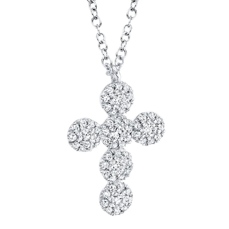 0.25ct Round Cut Diamond Cross Pendant