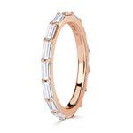 1.25ct Baguette Cut Diamond Eternity Band in 18k Rose Gold