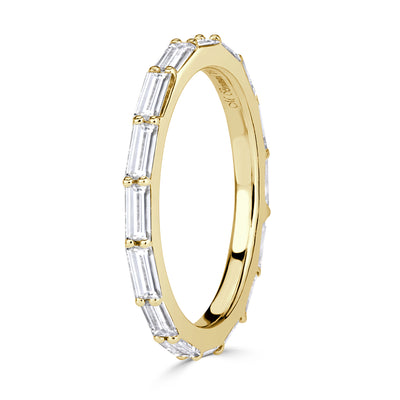 1.25ct Baguette Cut Diamond Eternity Band in 18k Yellow Gold