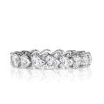 2.55ct Heart Shaped Diamond Eternity Band in 18k White Gold