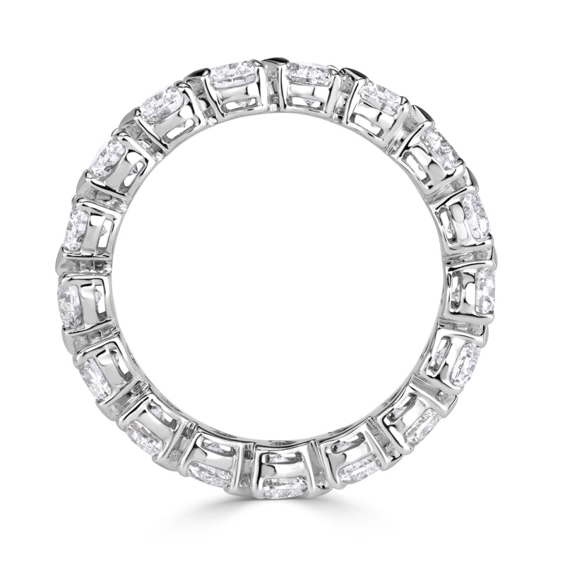 2.55ct Heart Shaped Diamond Eternity Band in 18k White Gold