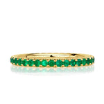 0.70ct Round Cut Green Emerald Eternity Band