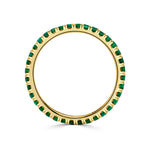 0.70ct Round Cut Green Emerald Eternity Band