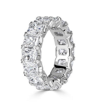 8.30ct Radiant Cut Diamond Eternity Band in 18k White Gold