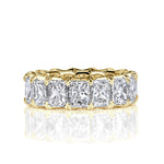 8.30ct Radiant Cut Diamond Eternity Band in 18k Yellow Gold