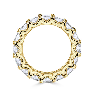 8.30ct Radiant Cut Diamond Eternity Band in 18k Yellow Gold