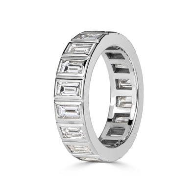 3.41ct Baguette Cut Diamond Eternity Band in 18k White Gold