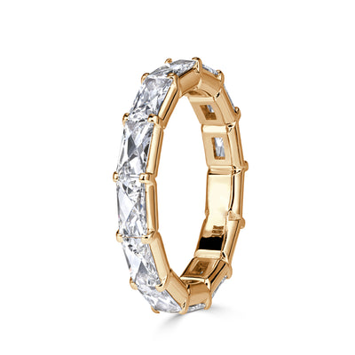 2.21ct French Cut Diamond Eternity Band in 18K Champagne Yellow Gold