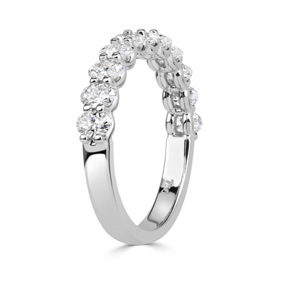 1.16ct Oval Cut Diamond Wedding Band in Platinum