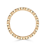 1.45ct Oval Cut Diamond Bezel Eternity Band in 18K Champagne Yellow Gold