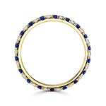 0.71ct Sapphire and Diamond Eternity Band in 18K Yellow Gold