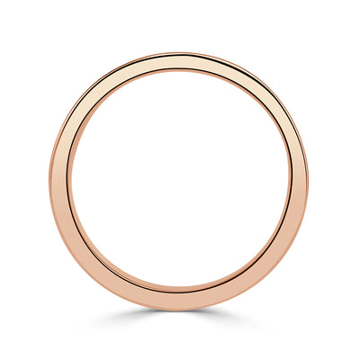 Handmade 6mm Flat Wedding Band in 18K Rose Gold