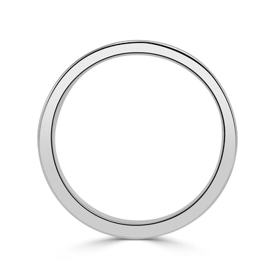 Handmade 6mm Flat Wedding Band in Platinum