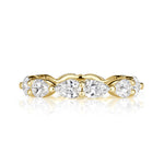 2.37ct Pear Shaped Diamond Eternity Band in 18K Yellow Gold