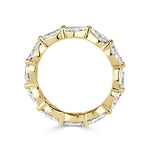 2.37ct Pear Shaped Diamond Eternity Band in 18K Yellow Gold