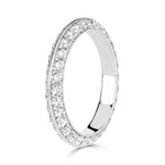 1.35ct Round Brilliant Cut Diamond Knife Edge Eternity Band in Platinum