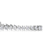 6.69ct Heart Shaped Diamond Tennis Bracelet