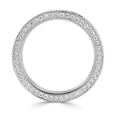 1.90ct Round Brilliant Cut Diamond Mens Wedding Band in 18K White Gold