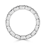 1.79ct Pixel Cut Diamond Bezel Set Eternity Band in 18K White Gold