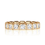 1.79ct Pixel Cut Diamond Bezel Set Eternity Band in 18K Champagne Yellow Gold