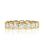 1.79ct Pixel Cut Diamond Bezel Set Eternity Band in 18K Yellow Gold