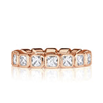 1.79ct Pixel Cut Diamond Bezel Set Eternity Band in 18K Rose Gold