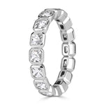 1.79ct Pixel Cut Diamond Bezel Set Eternity Band in Platinum