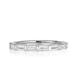 1.32ct Baguette Cut Diamond Wedding Band in 18k White Gold