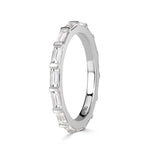 1.32ct Baguette Cut Diamond Wedding Band in 18k White Gold