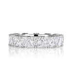 3.81ct Trillion Cut Diamond Eternity Band in 18k White Gold