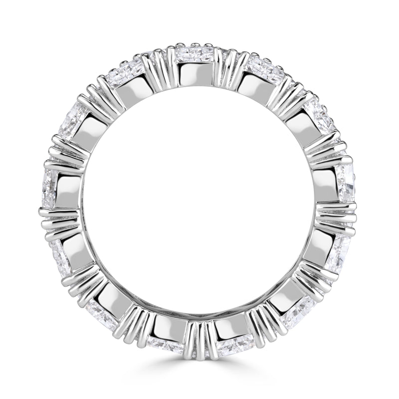 3.81ct Trillion Cut Diamond Eternity Band in 18k White Gold