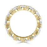 3.81ct Trillion Cut Diamond Eternity Band in 18k Yellow Gold