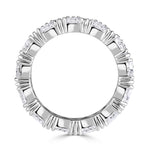 3.81ct Trillion Cut Diamond Eternity Band in Platinum