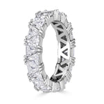 3.81ct Trillion Cut Diamond Eternity Band in Platinum