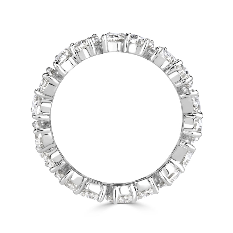 3.51ct Pear Shaped Diamond Eternity Band in 18K White Gold