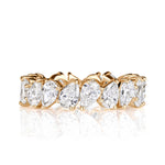 3.51ct Pear Shaped Diamond Eternity Band in 18K Champagne Yellow Gold