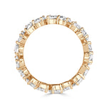 3.51ct Pear Shaped Diamond Eternity Band in 18K Champagne Yellow Gold