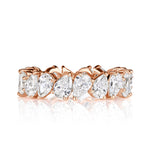 3.51ct Pear Shaped Diamond Eternity Band in 18K Rose Gold